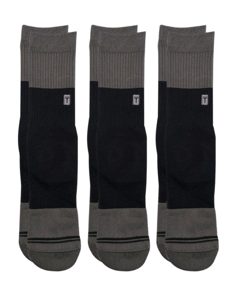 Carbon 3-pack of crew socks