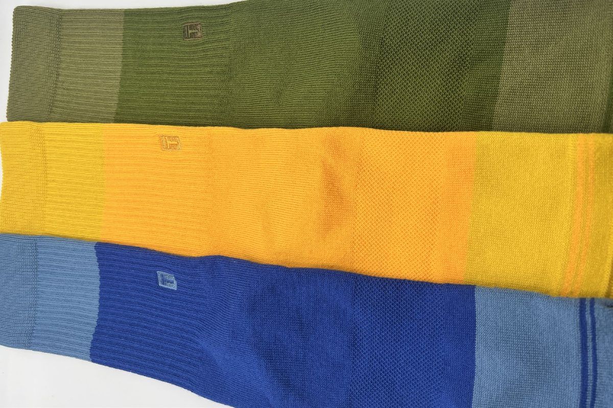 Brasilia socks laid flat