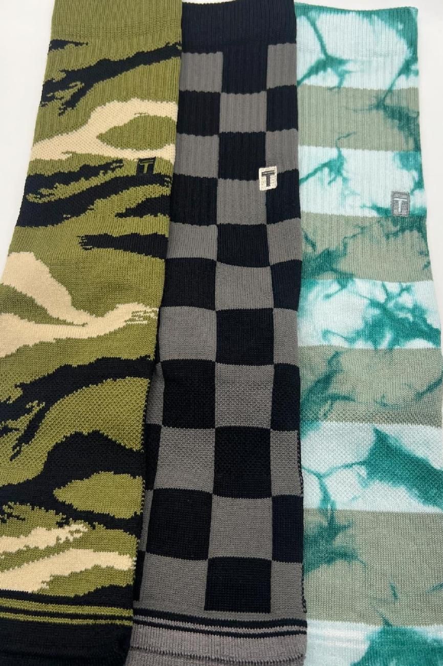 Combat 3-pack socks flat lay